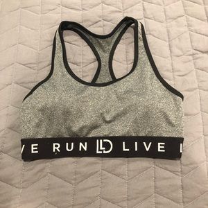Grey sports bra